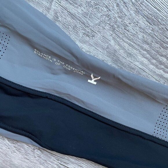 Koral Mens Athletic Performace Tights Size Large Black Gray Cropped - Picture 4 of 4